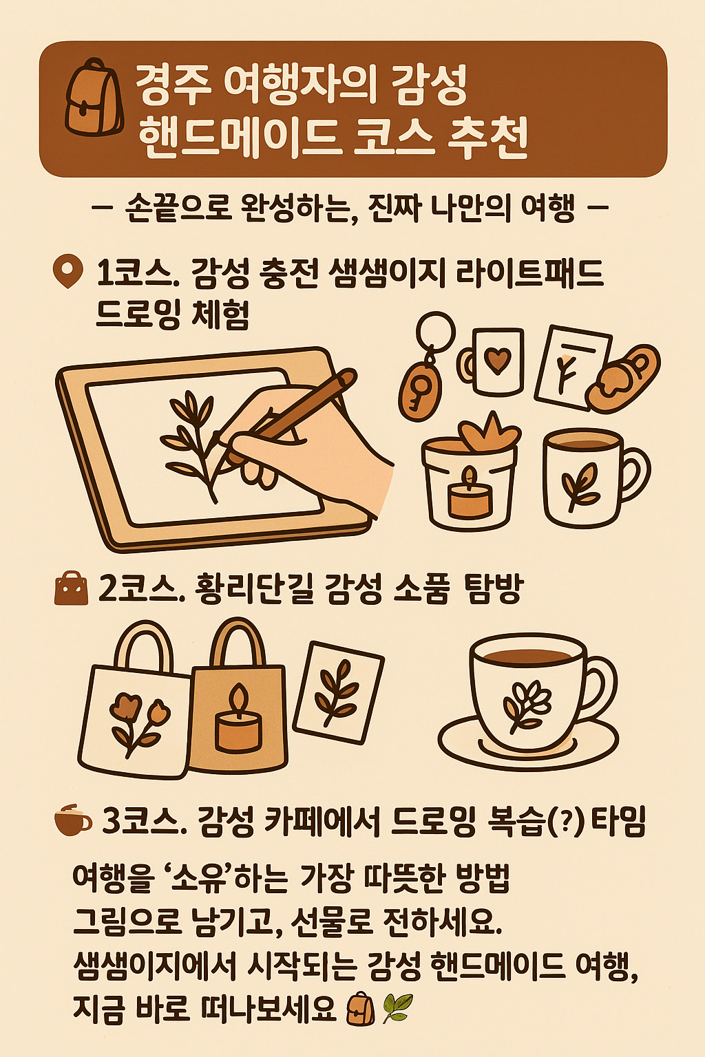 🎒 경주 여행자의 감성 핸드메이드 코스 추천